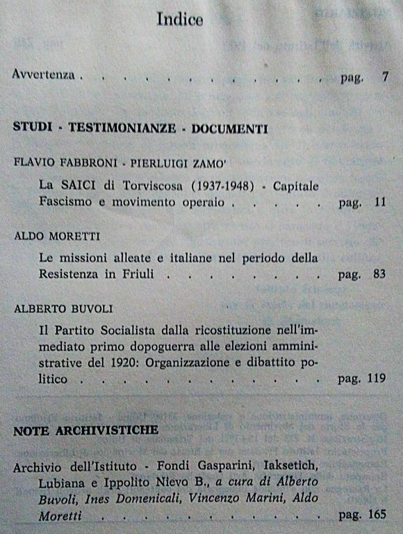 Istituto Friulano per la storia del movimento di liberazione. Storia … | Immagine Gallery 2