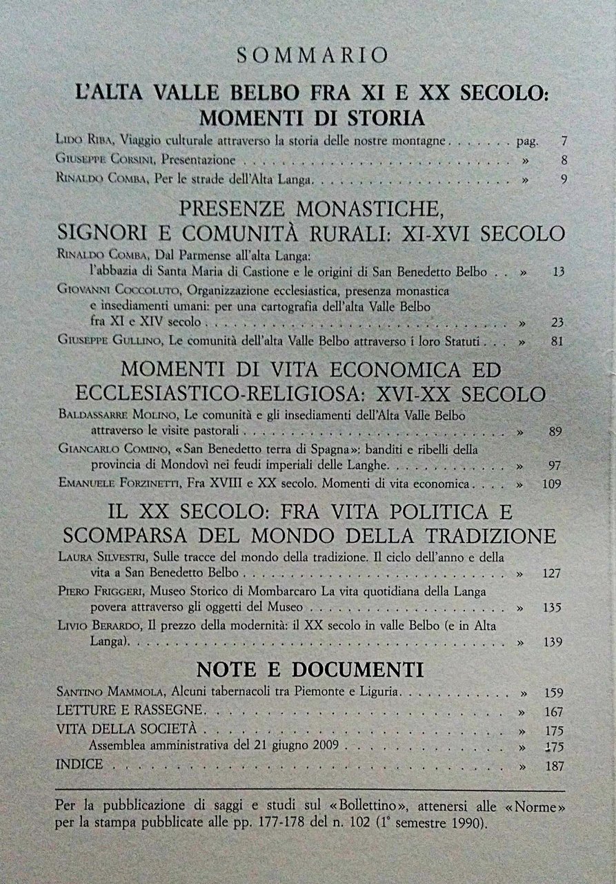 L'ALTA VALLE BELBO TRA XI E XX SECOLO: MOMENTI DI …