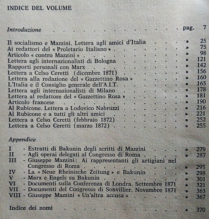 Opere complete. Volume II. La Prima Internazionale in Italia e …