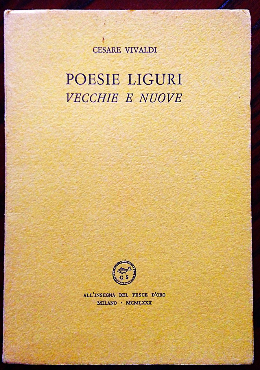 Poesie liguri vecchie e nuove.