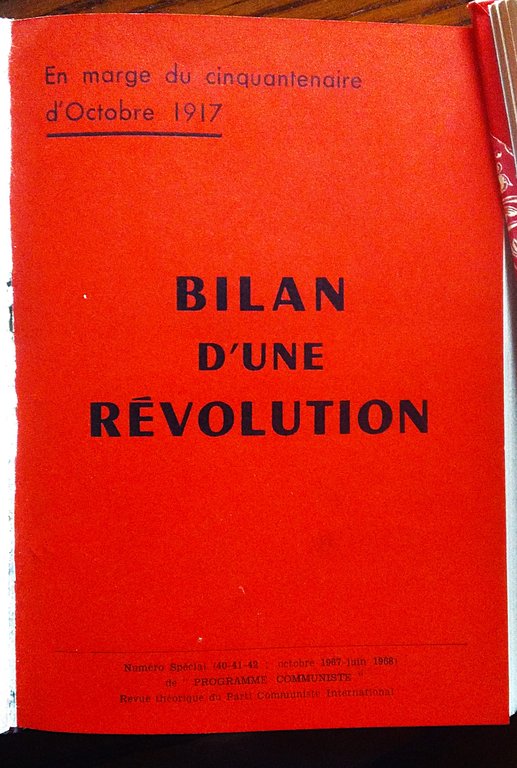 Programme Communiste. Revue Theorique Du Parti Communiste International. Publication trimestrielle. … | Immagine Gallery 7