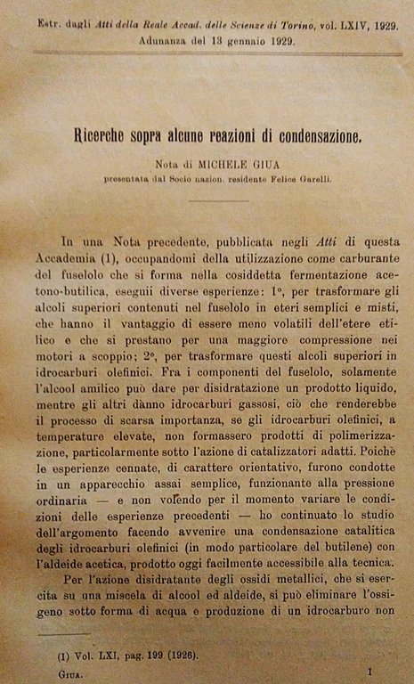 QUATTORDICI MEMORIE ORIGINALI DAL 1924 AL 1932.