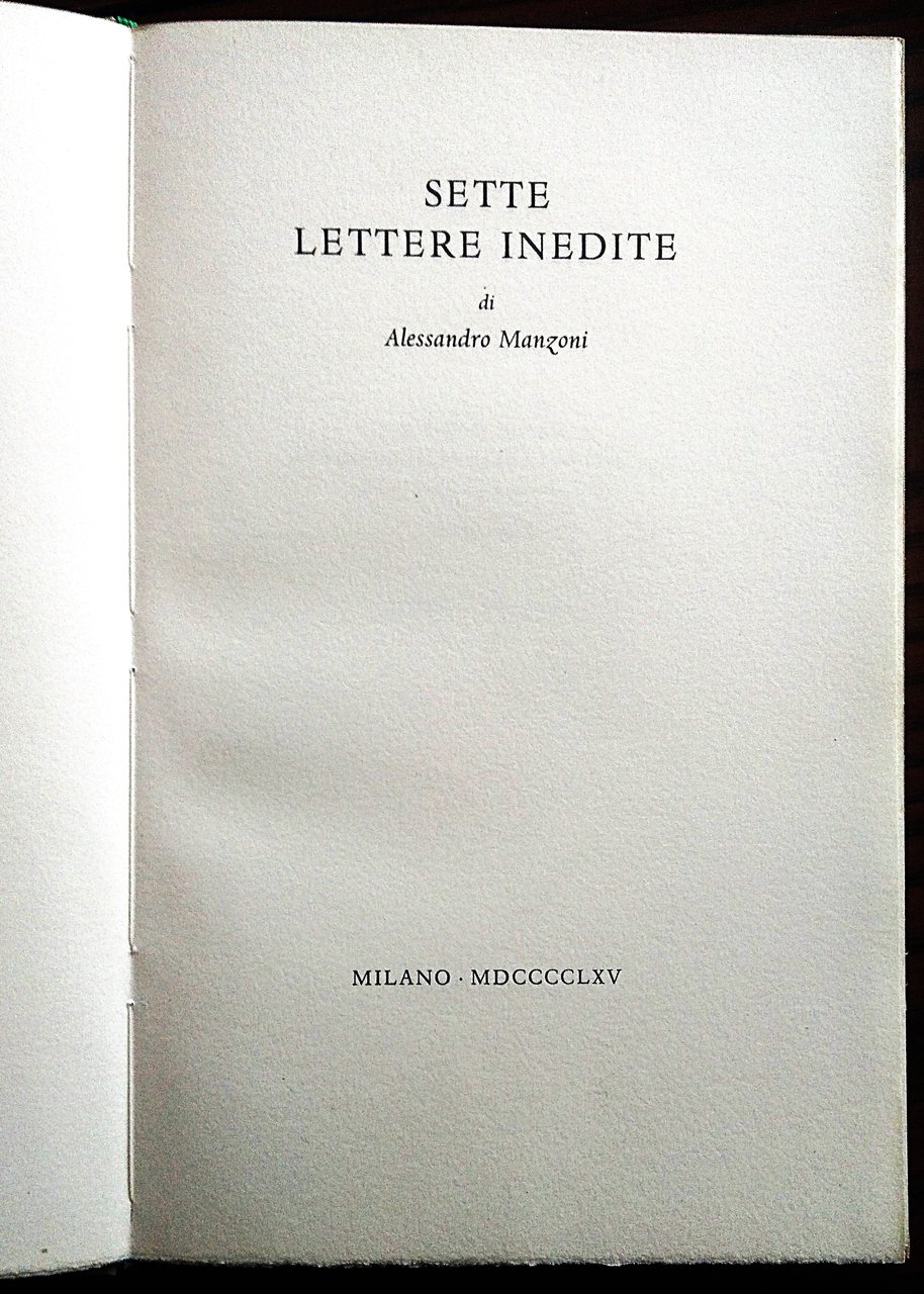 Sette lettere inedite.