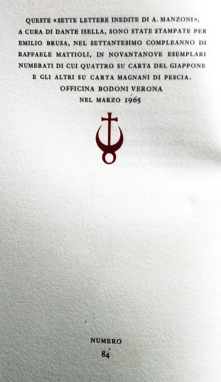 Sette lettere inedite.