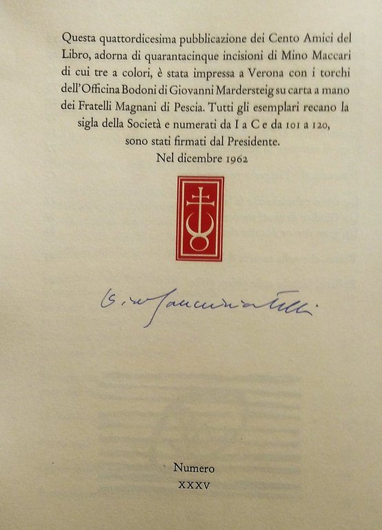 Sonetti del Burchiello. Incisioni di Mino Maccari.
