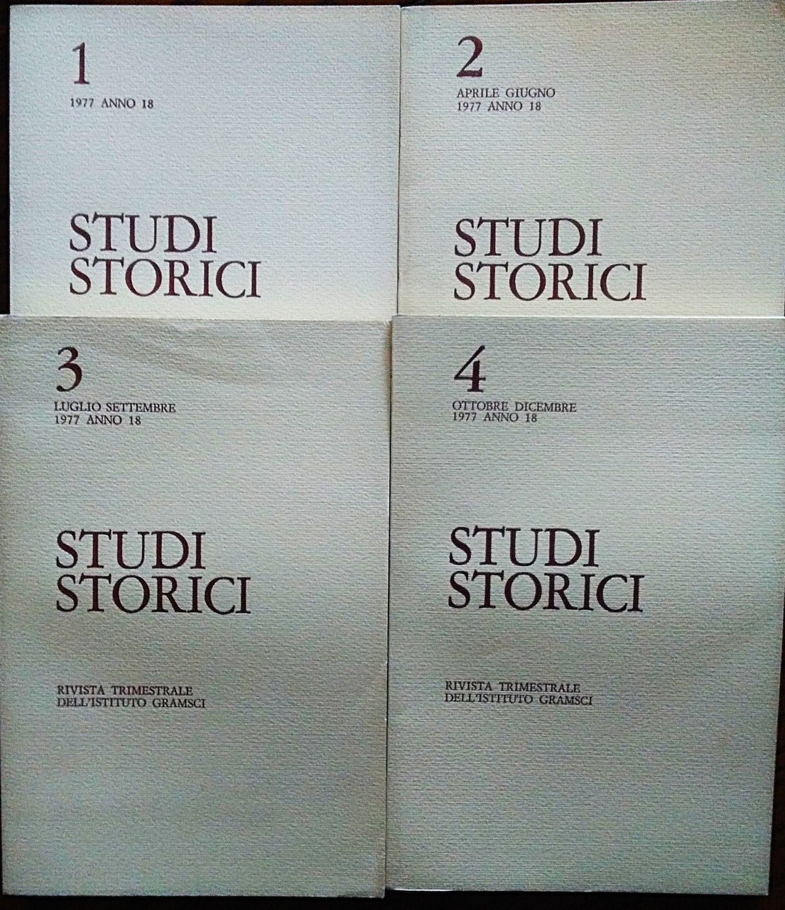 Studi storici. Anno 18, 1977