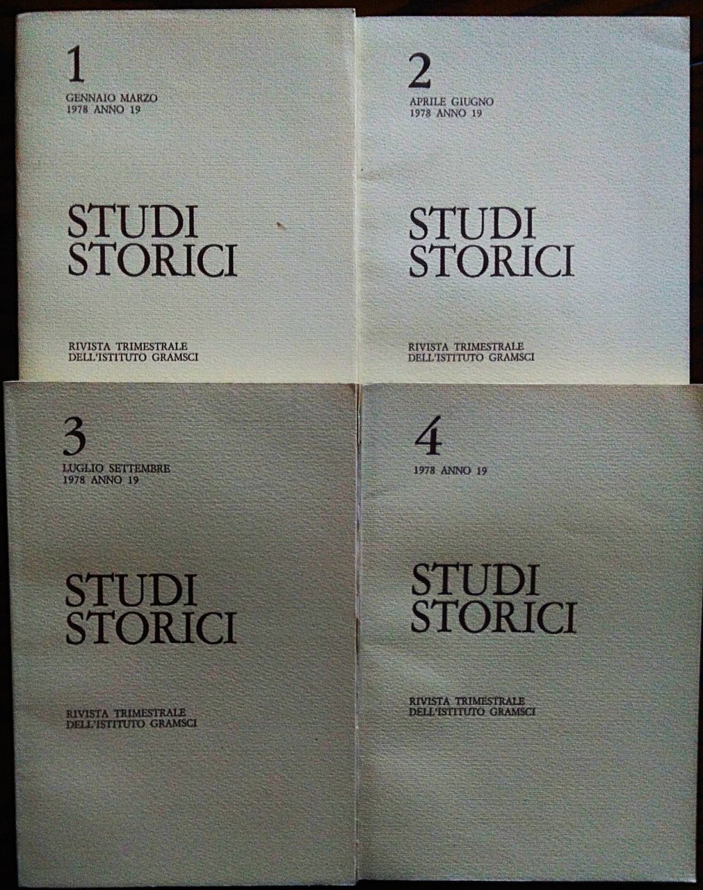 Studi storici. Anno 19, 1978.