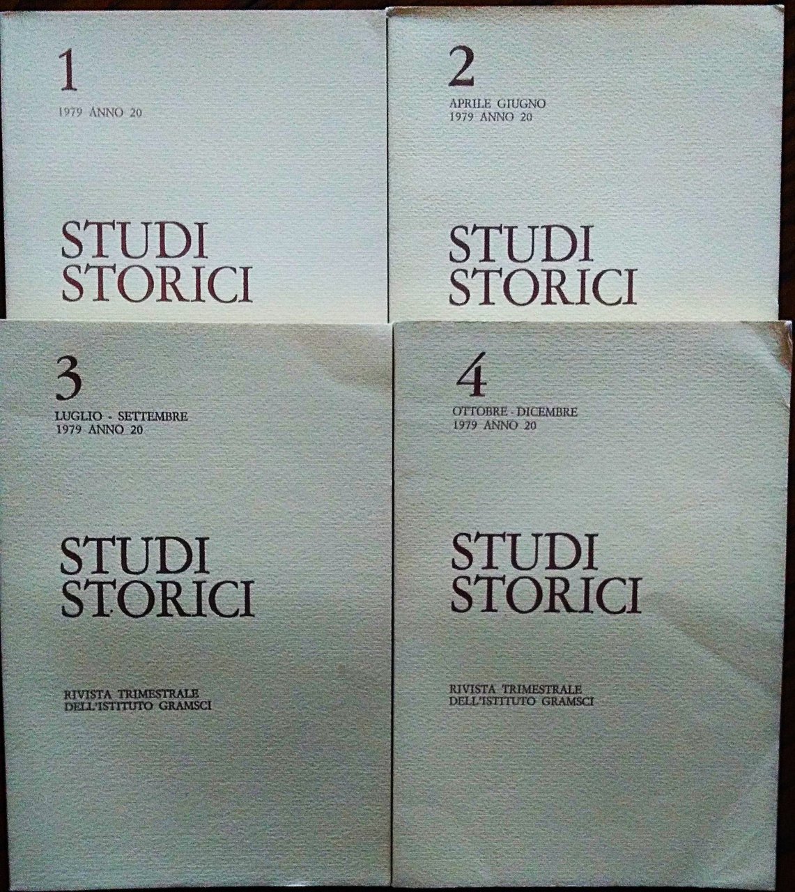 Studi storici. Anno 20, 1979.