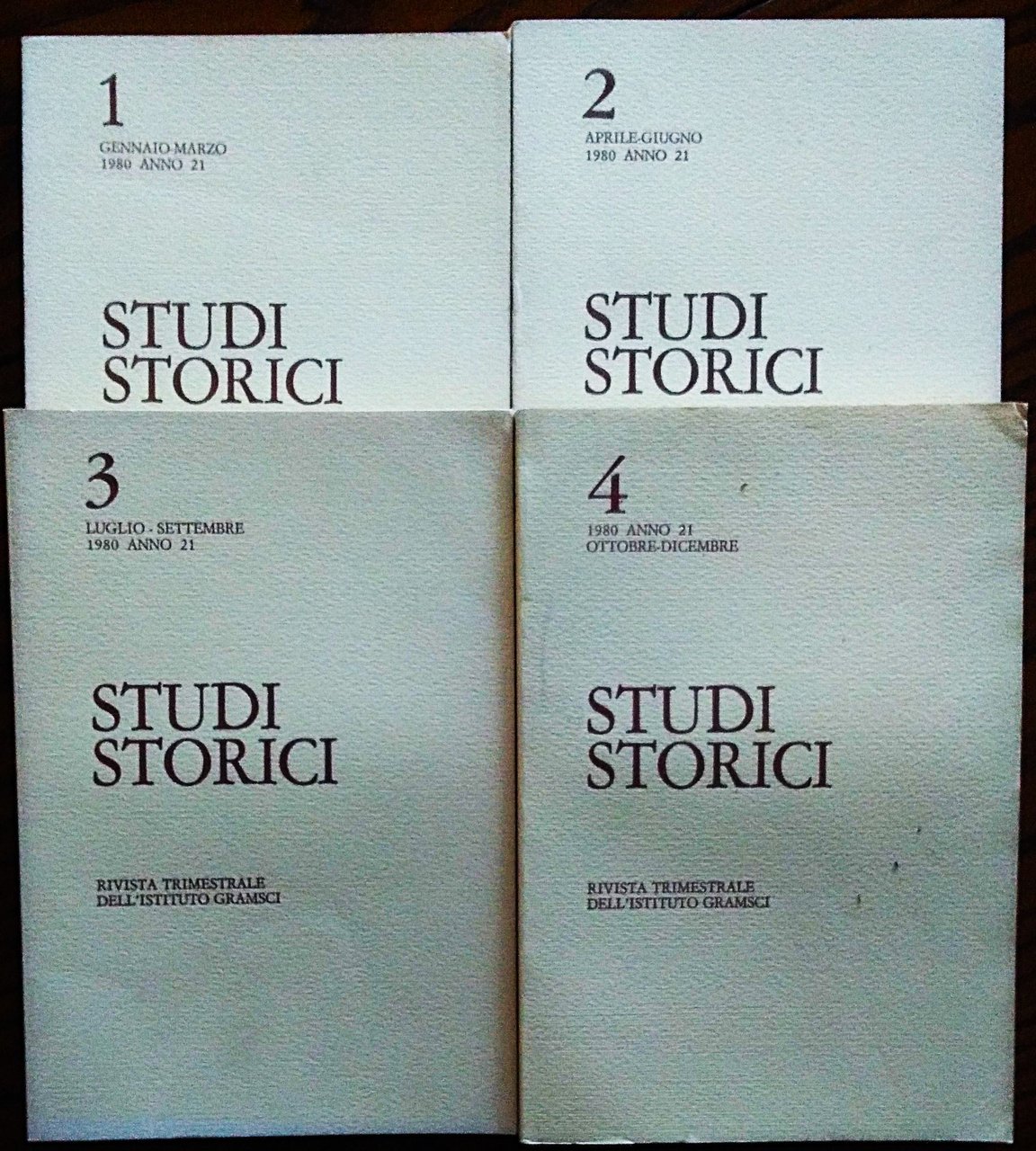 Studi storici. Anno 21, 1980.