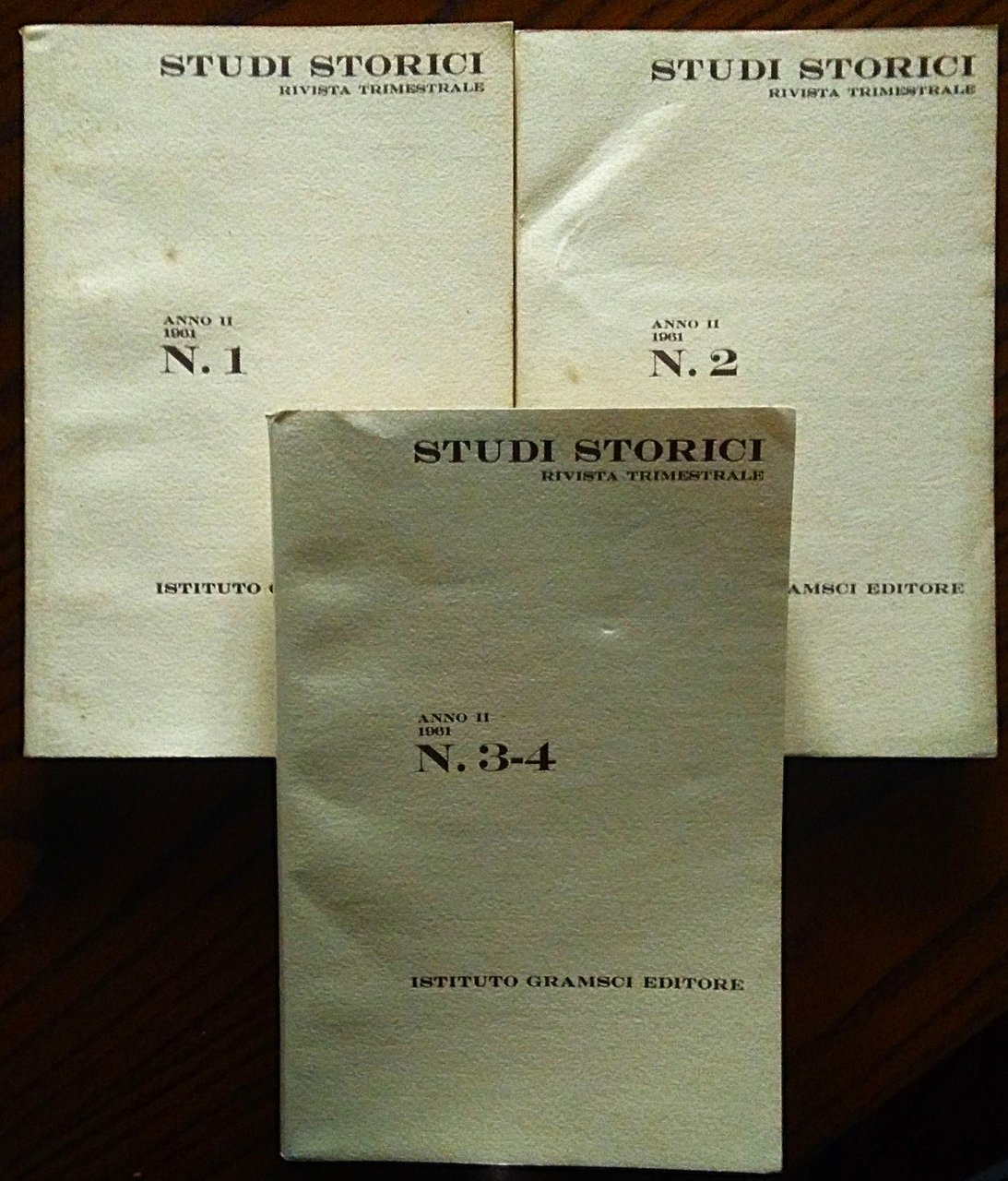 Studi storici anno II, 1961.