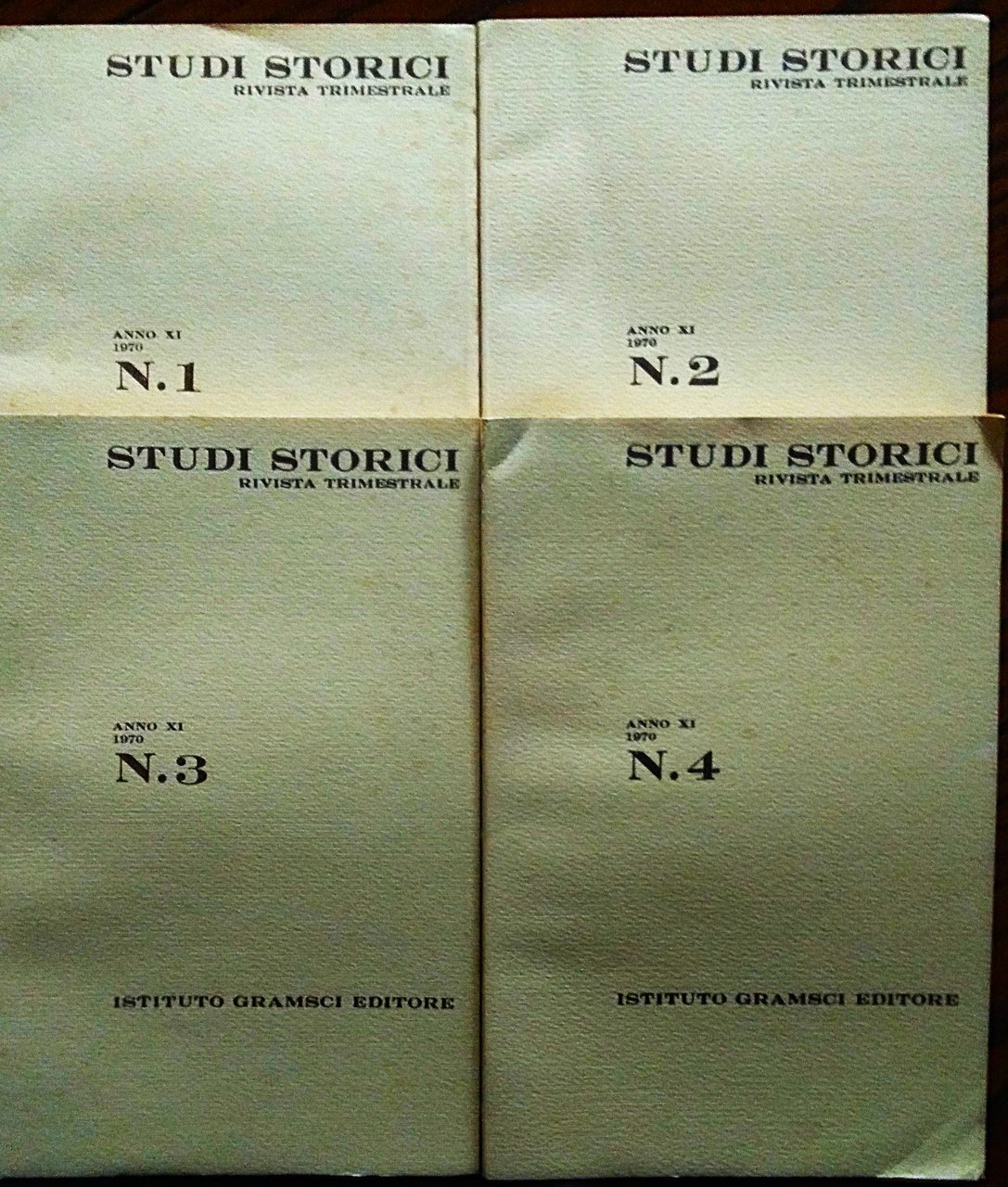 Studi storici anno XI, 1970.