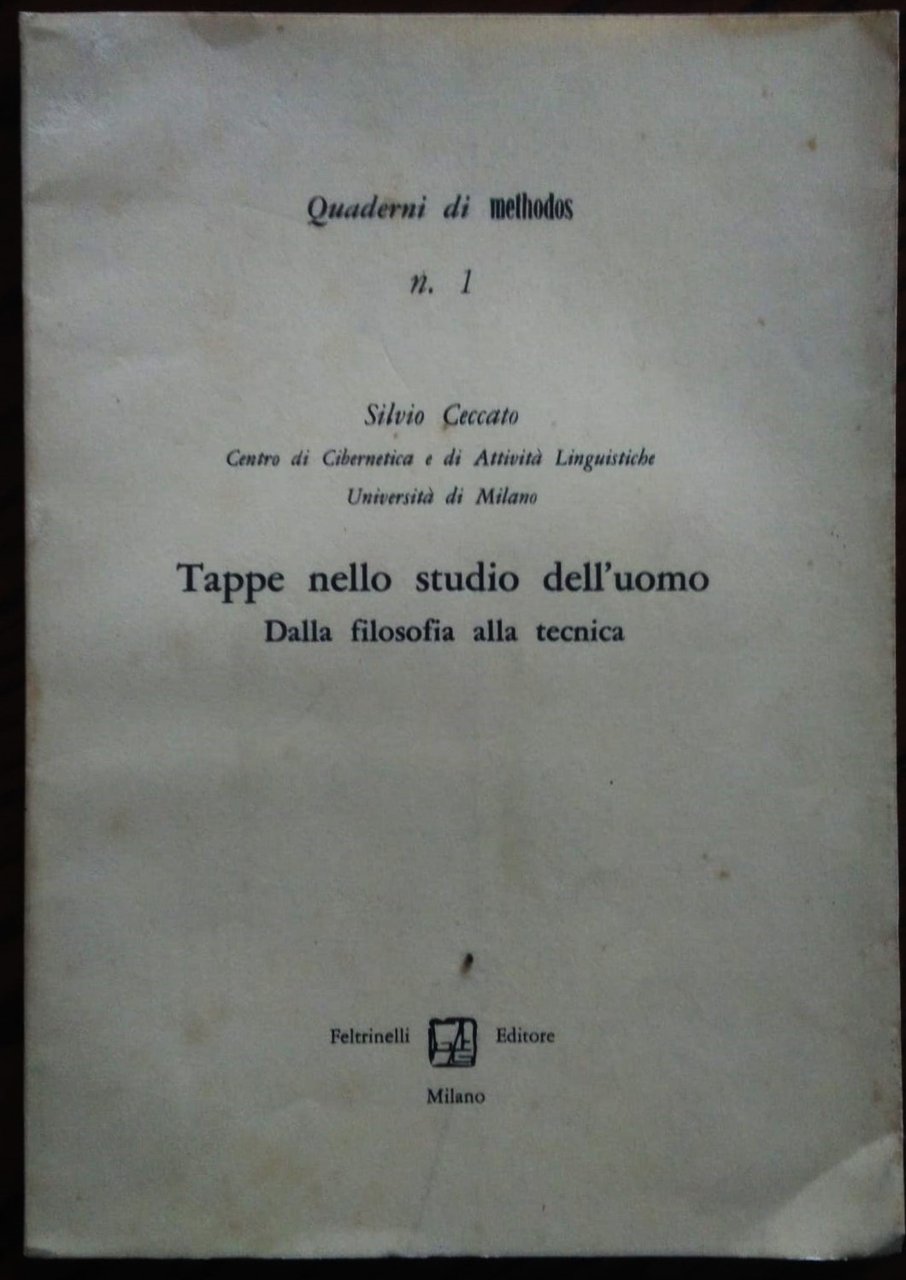 Tappe nello studio dell'uomo. Dalla filosofia alla tecnica