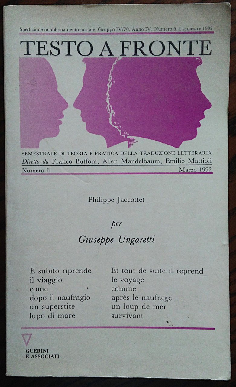Testo a fronte. Rivista semestrale di teoria e pratica della …