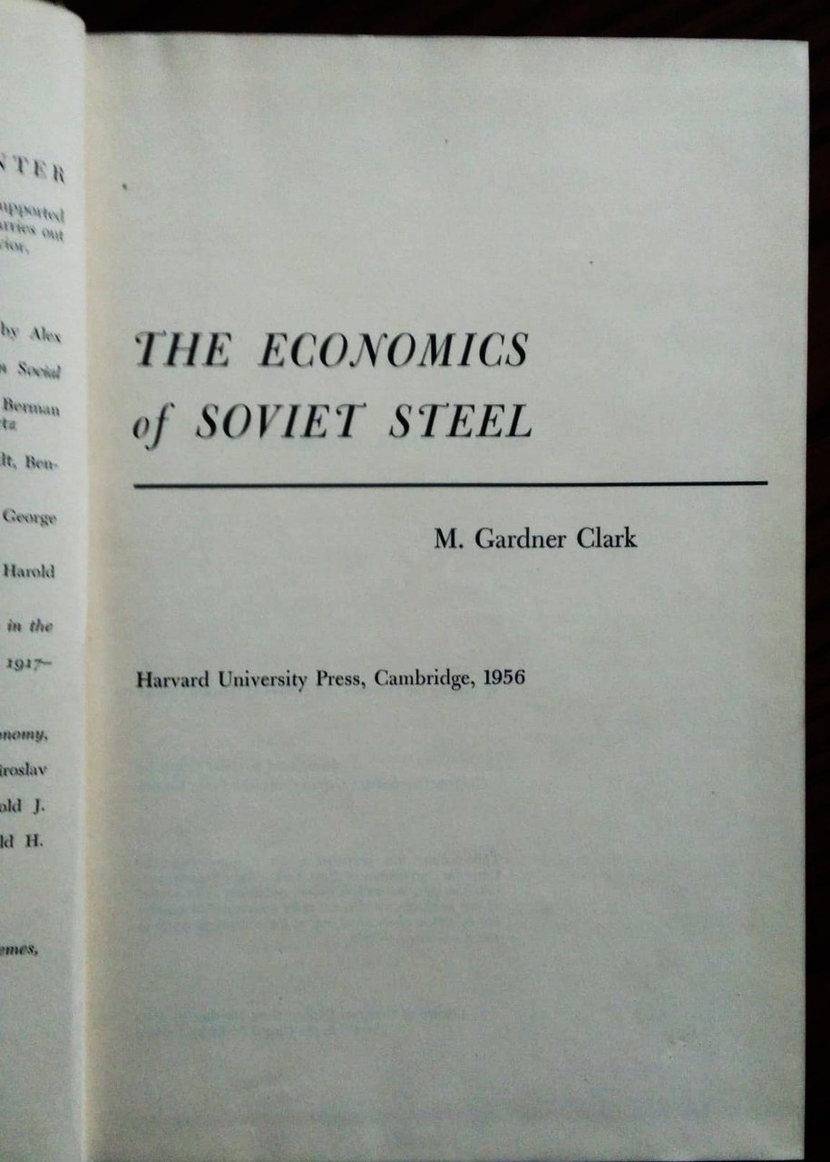 The eonomics of soviet steel.
