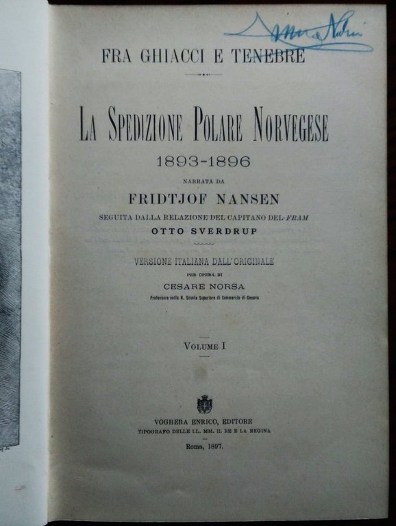 Tra ghiacci e tenebre. La spedizione polare Norvegese 1893-1896 narrata …