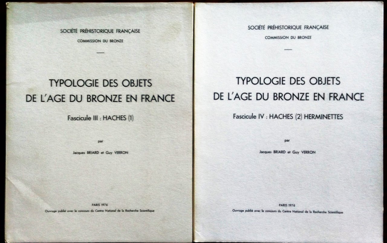 Typologie des objets de l'âge du bronze en France. Fascicule …