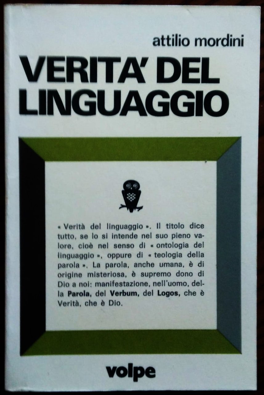 Verità del linguaggio.