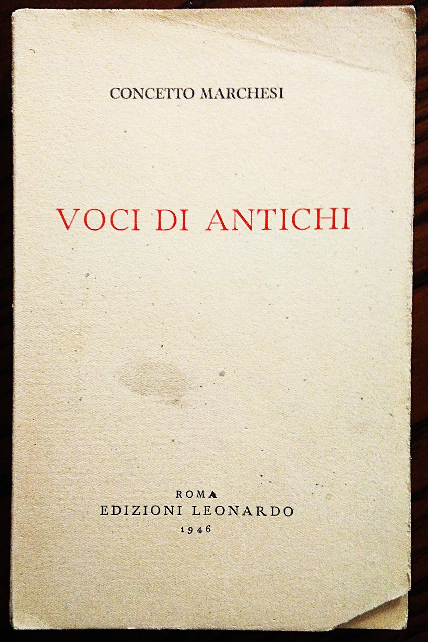 Voci di antichi.
