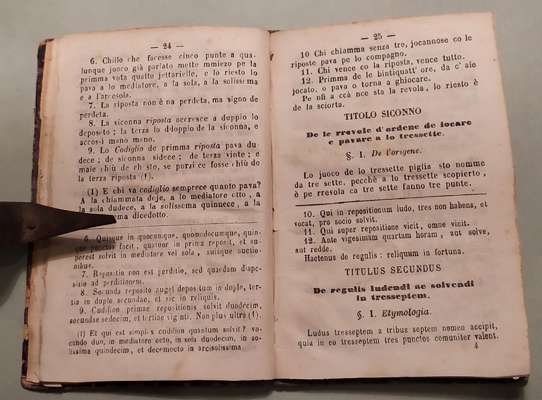 Revole de jocare e pavare lo mediatore e tressette de …