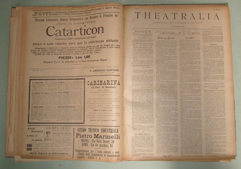 Theatralia. Quindicinale letterario teatrale. 1907-1909.