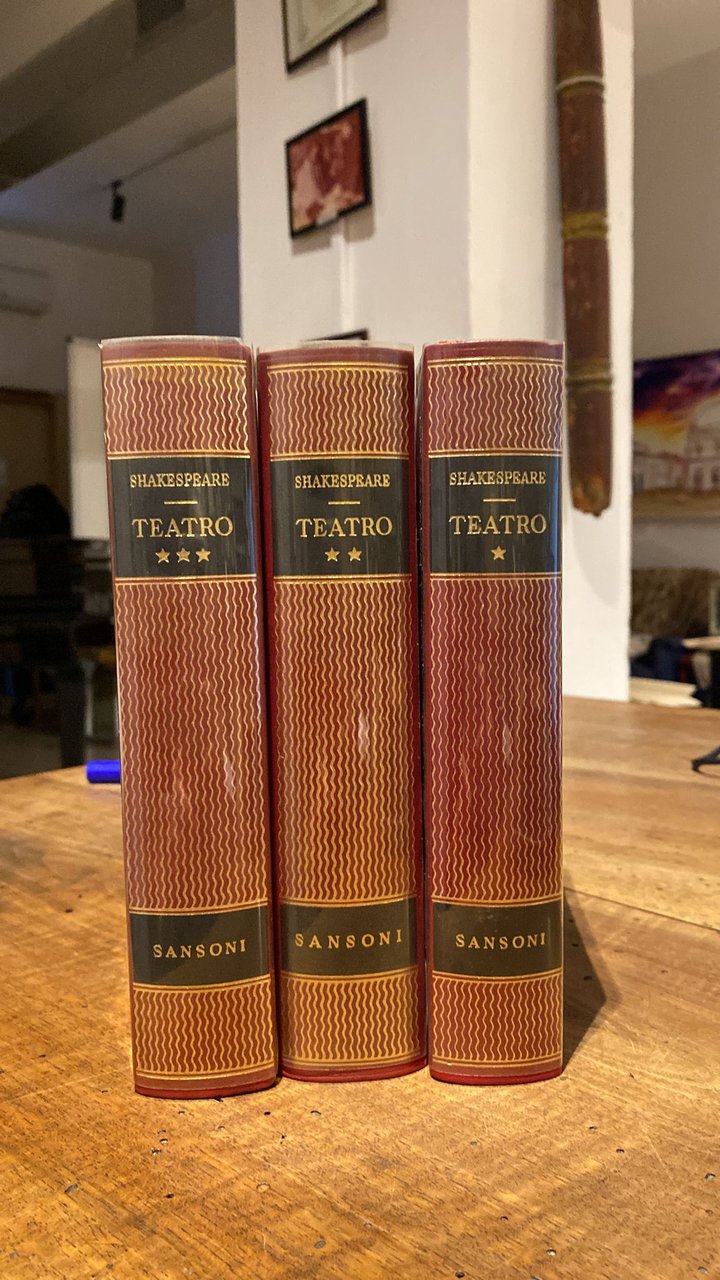 WILLIAM SHAKESPEARE TEATRO 3 VOLUMI SANSONI ANNO 1954-1961