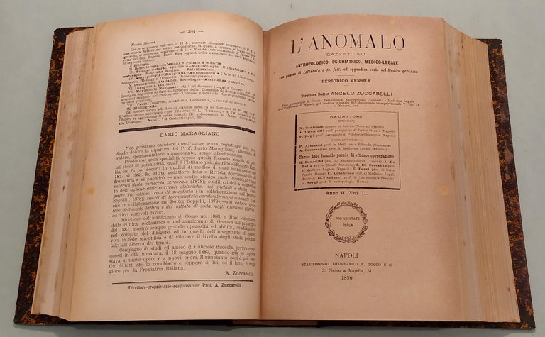 L'ANOMALO. Gazzettino antropologico, psichiatrico, medico-legale con pagina di Letteratura dei …