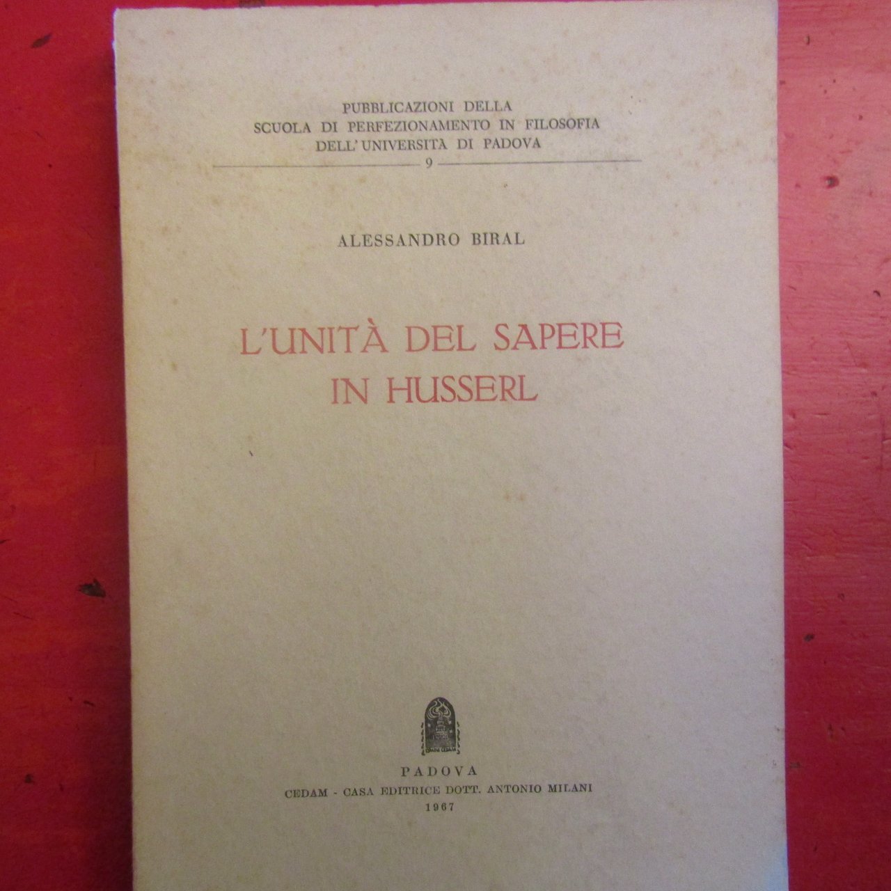 L'unità del sapere in Husserl