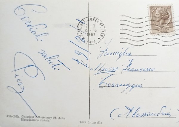 Cartolina - Gressoney - Bar Ristorante Weissmatten - 1967