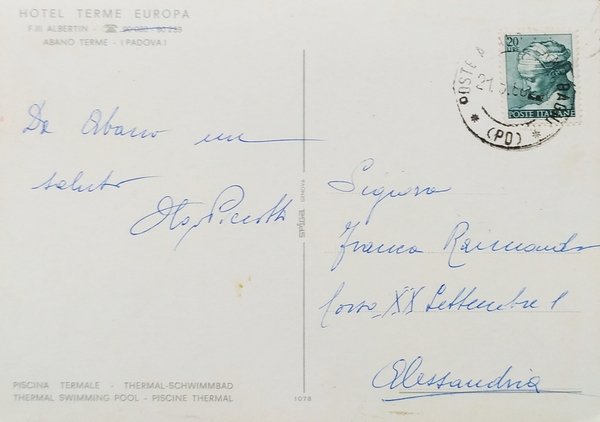 Cartolina - Hotel Terme Europa - Abano Terme ( Padova … | Immagine Gallery 2