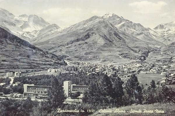 Cartolina - Bardonecchia - Colonia Alpina - Sfondo Punta Nera … | Immagine principale