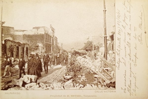 Cartolina - Cile - Valparaiso - Calle Victoria - 1906