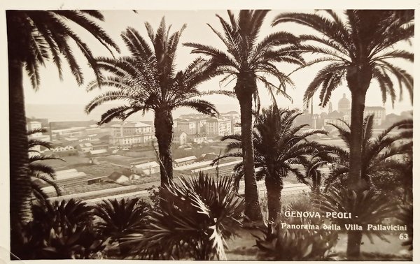 Cartolina - Genova - Pegli - Panorama dalla Villa Pallavicini …