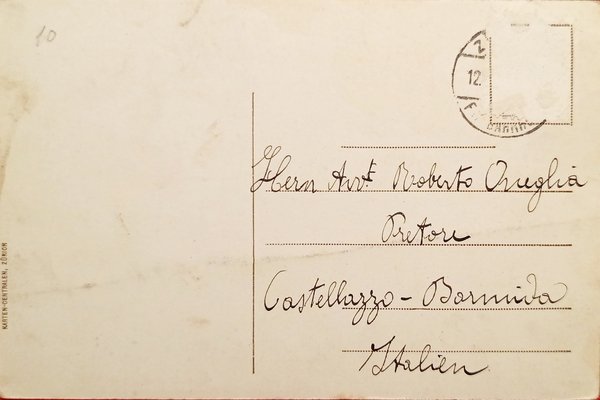 Cartolina - Zurich gegan Baur au Lac - Original Aufnahma …