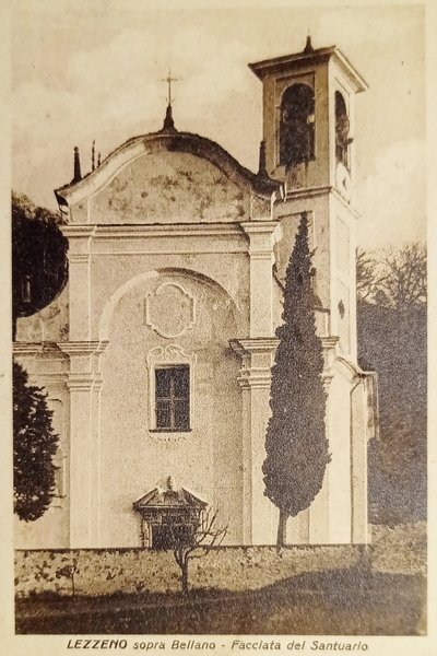 Cartolina - Lezzeno sopra Bellano - Facciata del Santuario - …