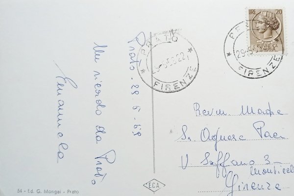 Cartolina - Prato - Piazza della Pietà - 1969