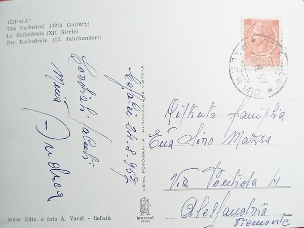Cartolina - Cefalù - La Cattedrale - 1957