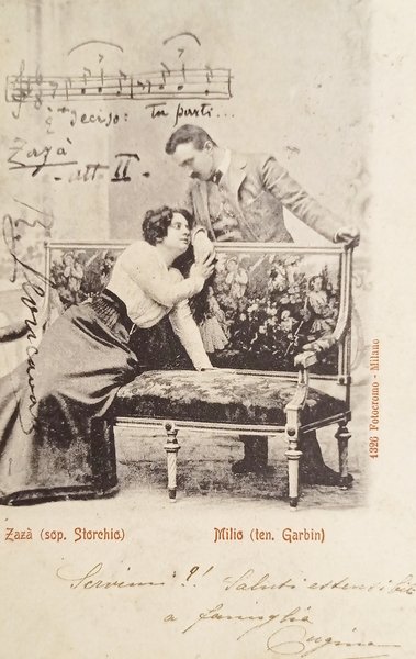 Cartolina Opera Lirica - Zazà (Sop. Storchio) - Milio ( … | Immagine principale