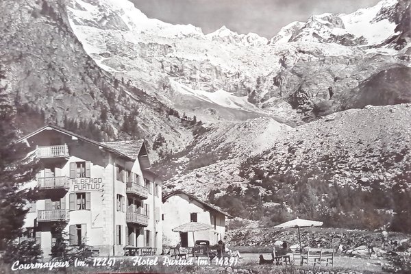 Cartolina - Courmayeur - Hotel Purtud - 1955 ca.
