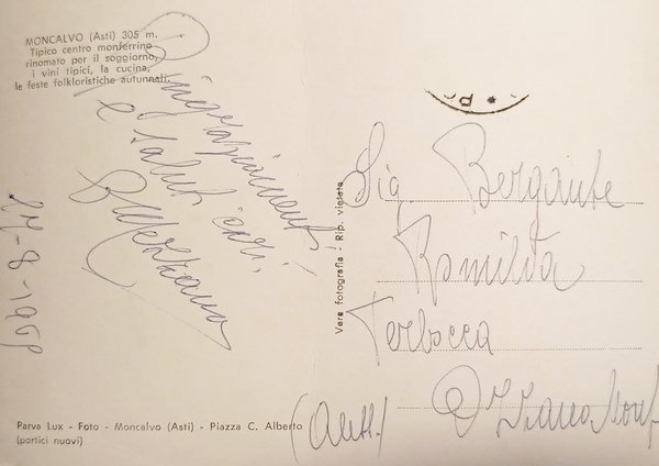 Cartolina - Moncalvo ( Asti ) - Tipico Centro Monferrino …