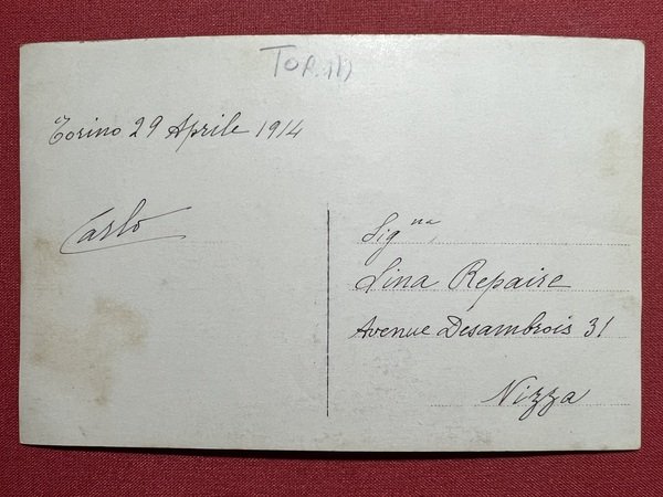 Cartolina - Torino - 29 Aprile 1914