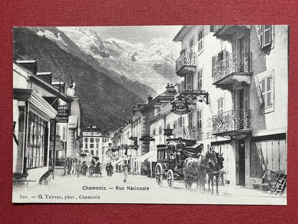 Cartolina - Francia - Chamonix - Rue Nationale - 1910 …