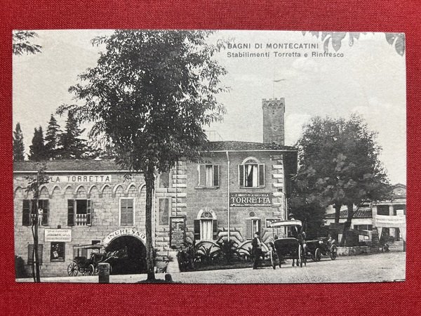 Cartolina - Bagni di Montecatini - Stabilimenti Torretta e Rinfresco …
