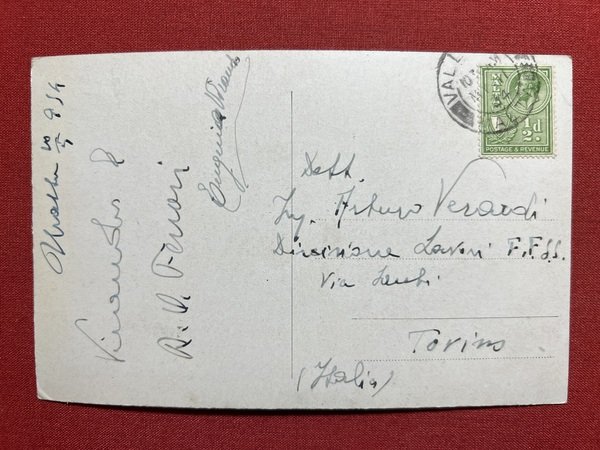 Cartolina - Malta - Valletta Lower Barrakka Garden - 1914