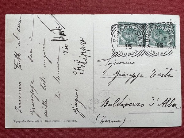 Cartolina - Borgosesia - Sant'Anna e Monte Fenera - 1915