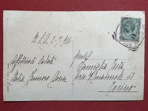 Cartolina - Borgo S. Dalmazzo ( Cuneo ) - 1914