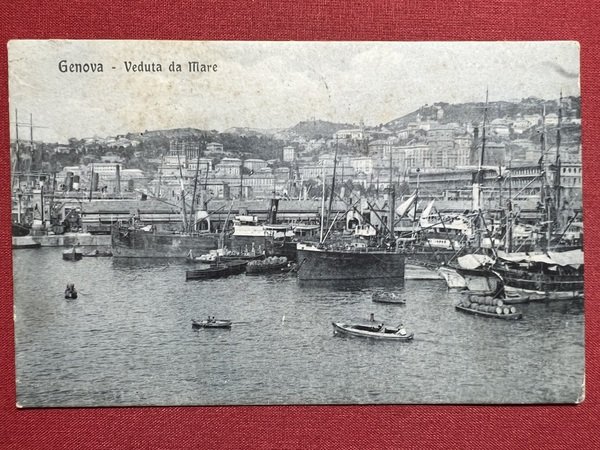 Cartolina - Genova - Veduta da Mare - 1916