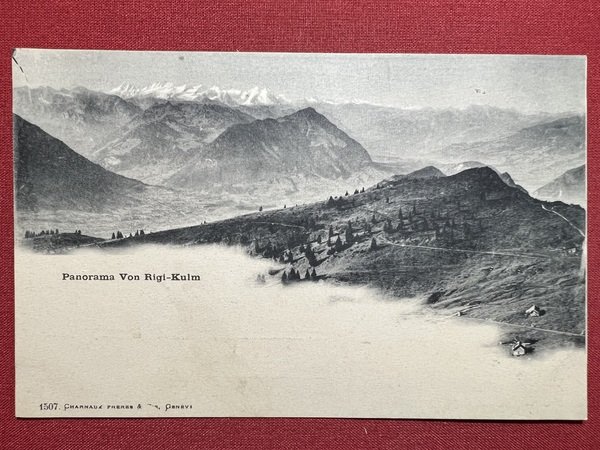 Cartolina - Panorama von Rigi-Kulm - Svizzera - 1900 ca.