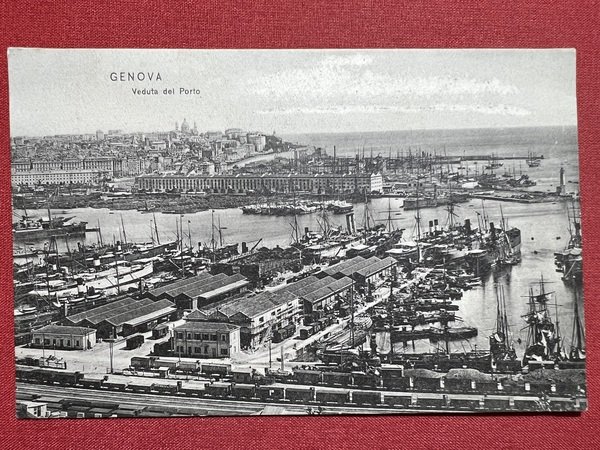 Cartolina - Genova - Veduta del Porto - 1910 ca.