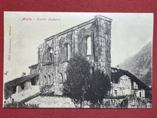 Cartolina - Aosta - Teatro Romano - 1900 ca.