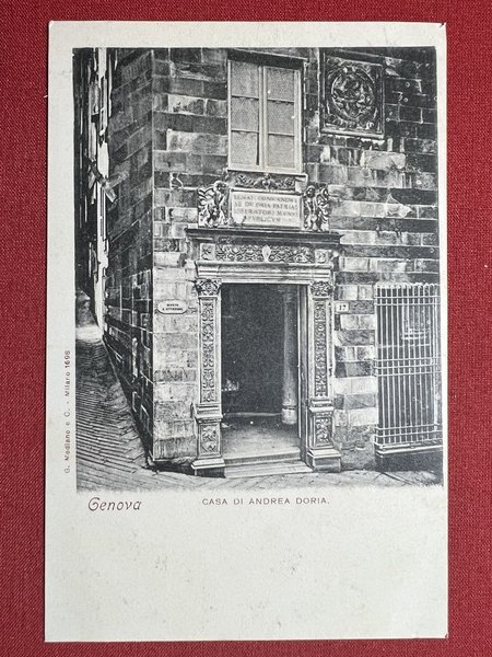 Cartolina - Genova - Casa di Andrea Doria - 1900 …